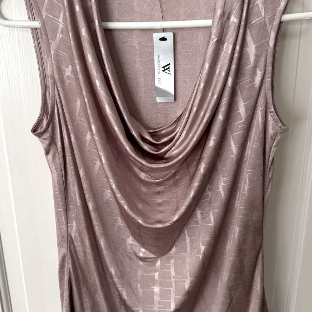 NWT Worthington Cowl Neck Dress Top - Size Smalll